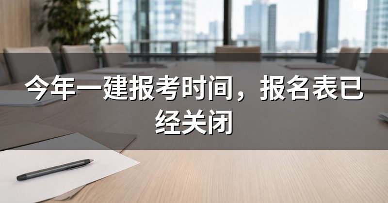 今年一建报考时间,报名表已经关闭