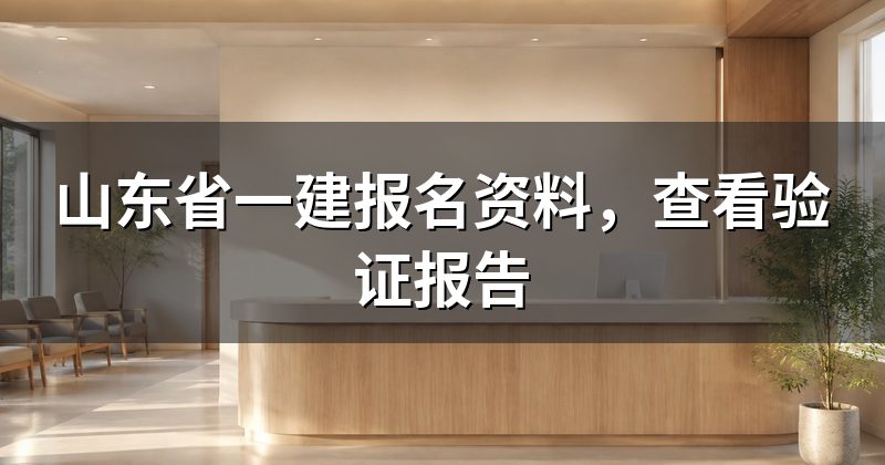 山东省一建报名资料,查看验证报告
