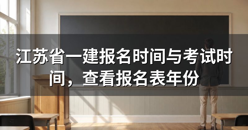 江苏省一建报名时间与考试时间,查看报名表年份