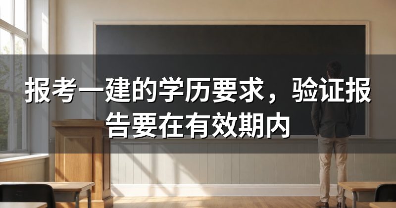 报考一建的学历要求,验证报告要在有效期内