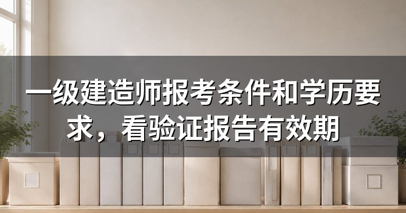 一级建造师报考条件和学历要求,看验证报告有效期