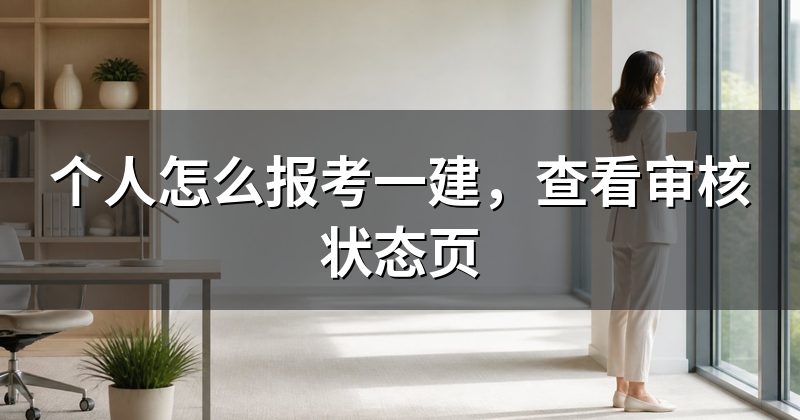 个人怎么报考一建,查看审核状态页