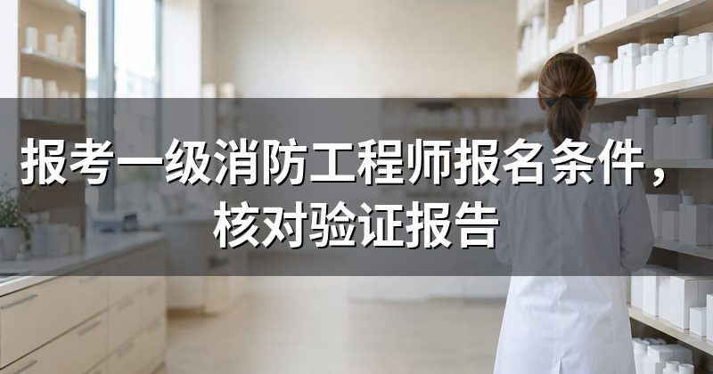 报考一级消防工程师报名条件,核对验证报告