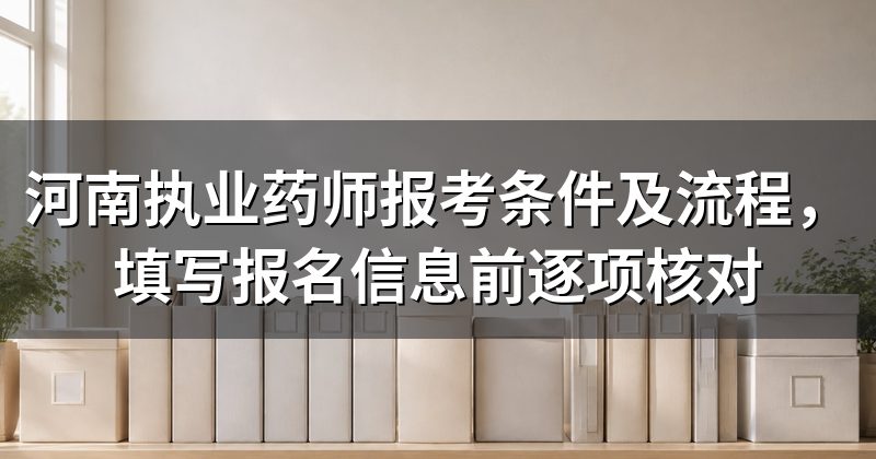 河南执业药师报考条件及流程,填写报名信息前逐项核对