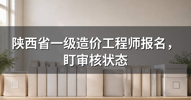 陕西省一级造价工程师报名,盯审核状态