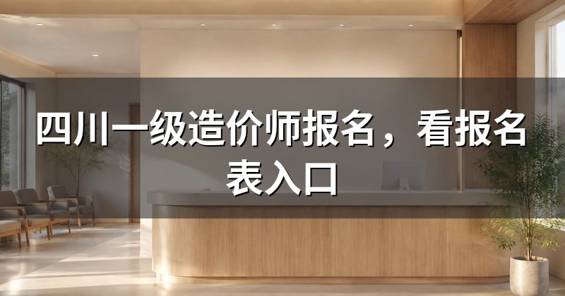 四川一级造价师报名,看报名表入口