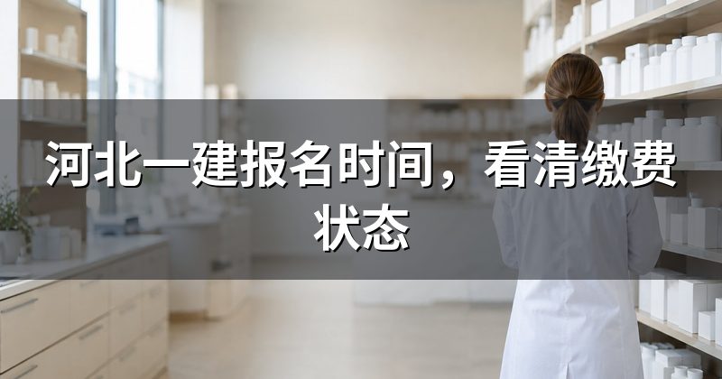 河北一建报名时间，看清缴费状态