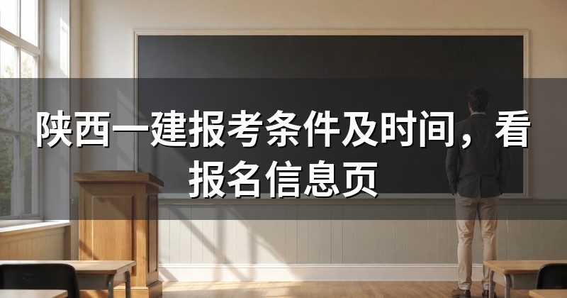 陕西一建报考条件及时间,看报名信息页