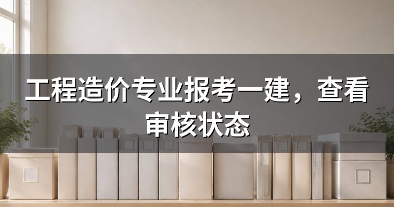 工程造价专业报考一建,查看审核状态