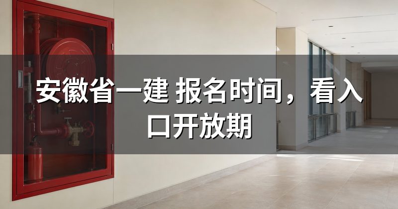安徽省一建 报名时间,看入口开放期