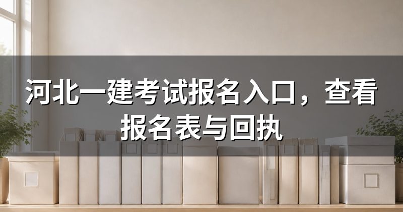 河北一建考试报名入口,查看报名表与回执