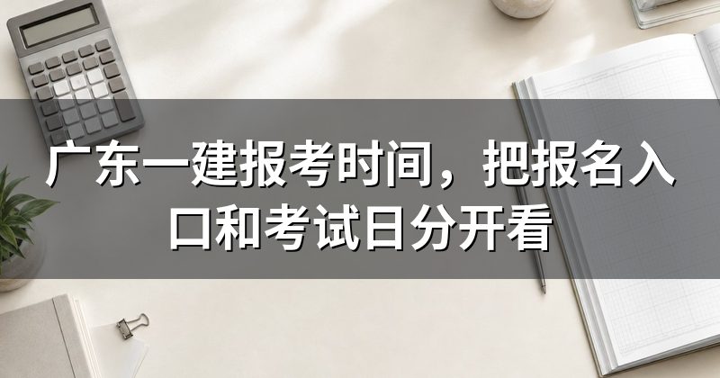 广东一建报考时间,把报名入口和考试日分开看