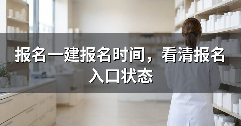 报名一建报名时间,看清报名入口状态