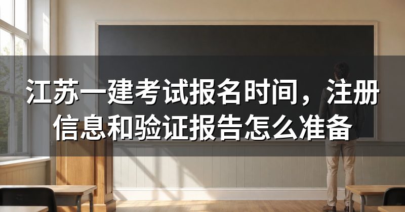 江苏一建考试报名时间,注册信息和验证报告怎么准备