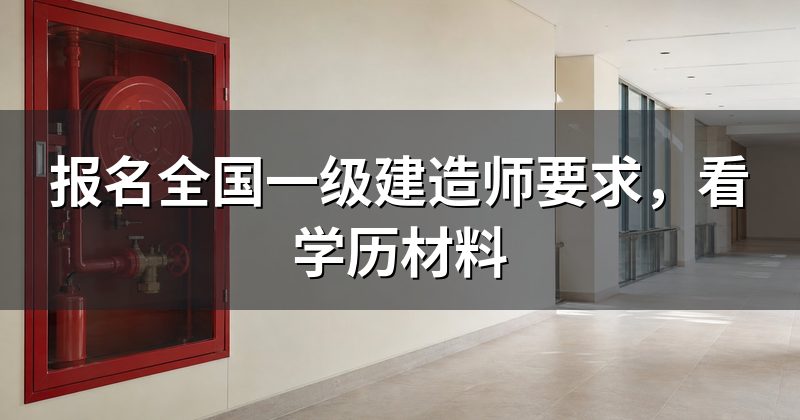 报名全国一级建造师要求,看学历材料