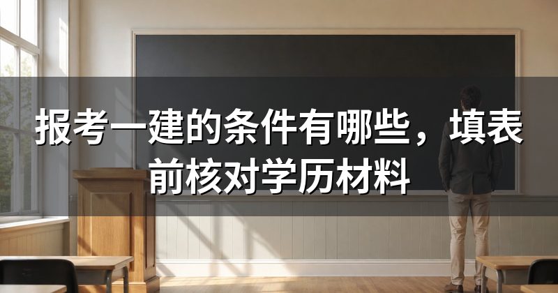 报考一建的条件有哪些,填表前核对学历材料