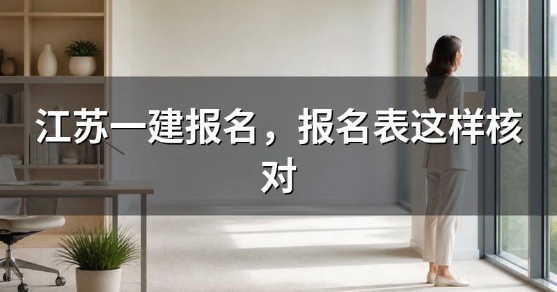 江苏一建报名,报名表这样核对
