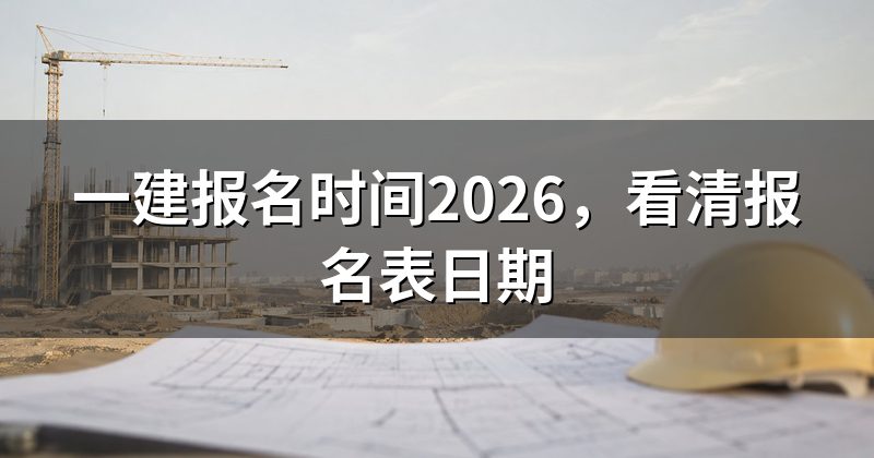 一建报名时间2026,看清报名表日期