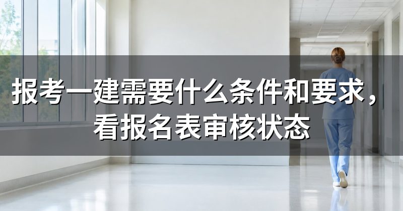 报考一建需要什么条件和要求,看报名表审核状态