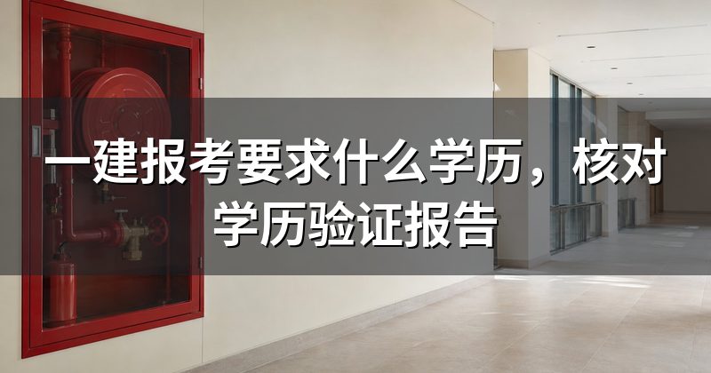 一建报考要求什么学历,核对学历验证报告