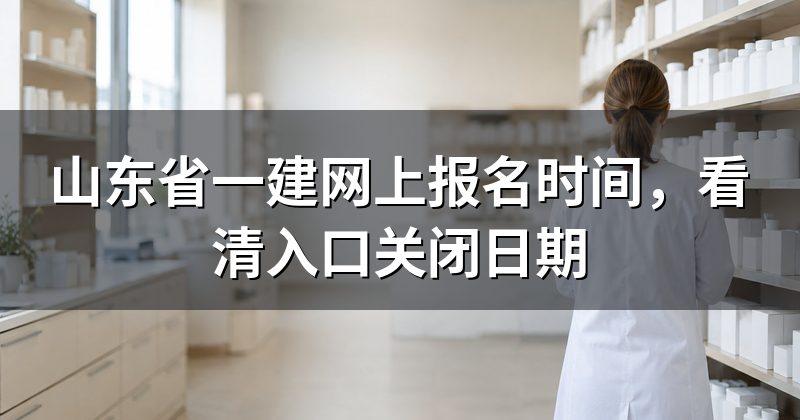 山东省一建网上报名时间，看清入口关闭日期