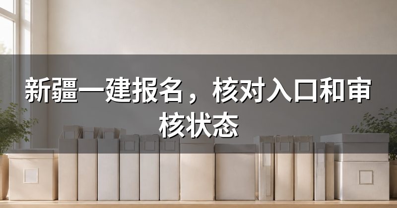 新疆一建报名，核对入口和审核状态