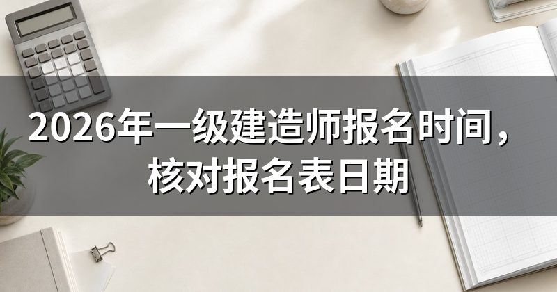 2026年一级建造师报名时间，核对报名表日期