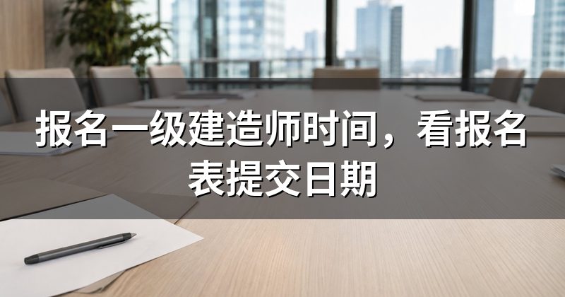 报名一级建造师时间,看报名表提交日期