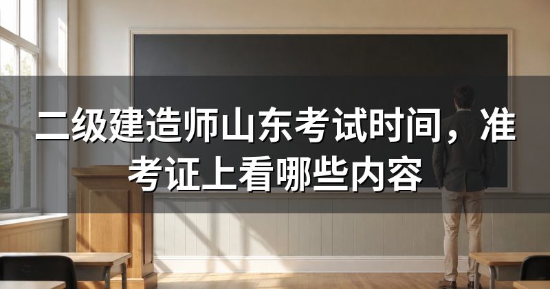 二级建造师山东考试时间,准考证上看哪些内容