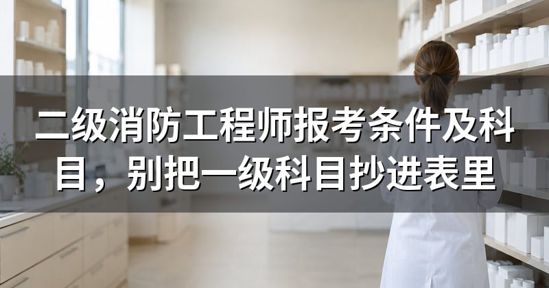 二级消防工程师报考条件及科目,别把一级科目抄进表里