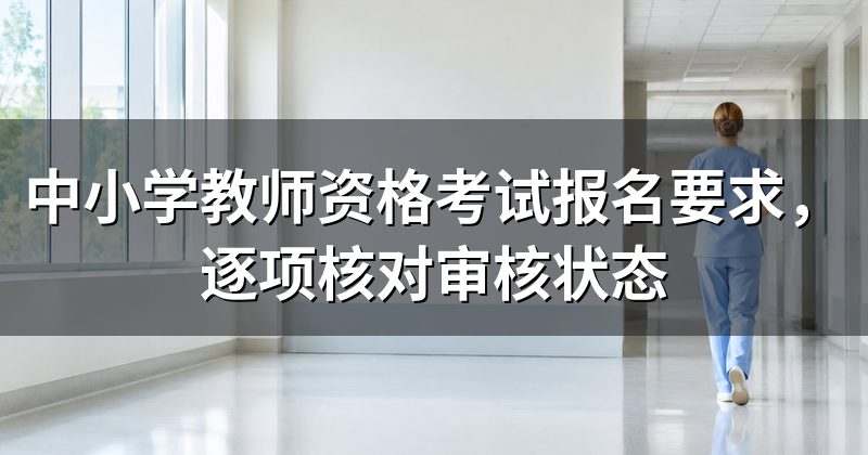 中小学教师资格考试报名要求,逐项核对审核状态
