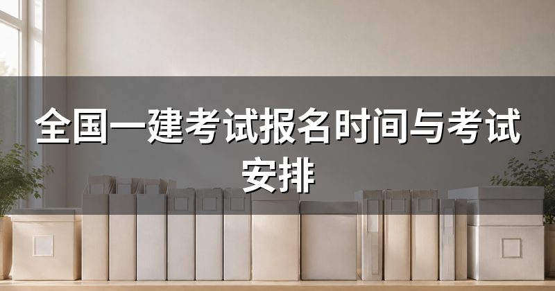 全国一建考试报名时间与考试安排