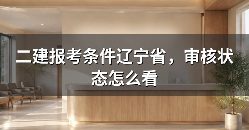 二建报考条件辽宁省,审核状态怎么看