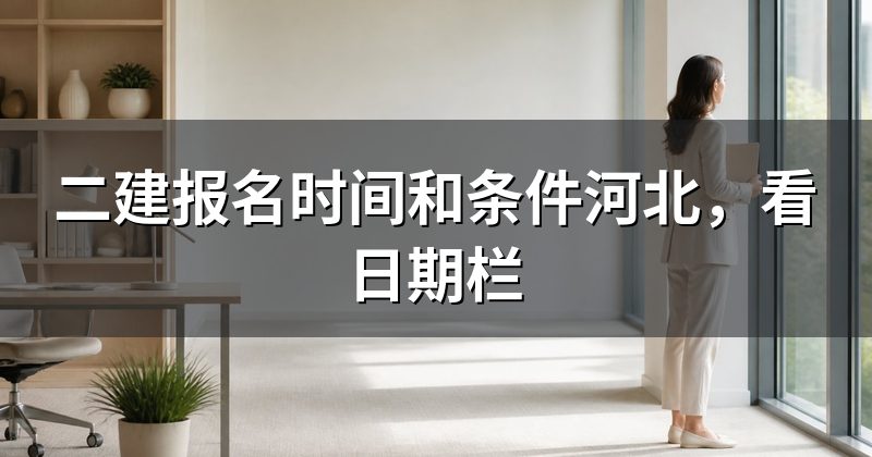 二建报名时间和条件河北,看日期栏