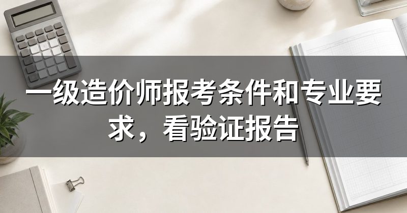 一级造价师报考条件和专业要求,看验证报告