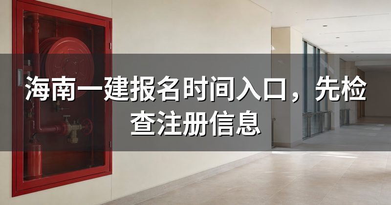 海南一建报名时间入口，先检查注册信息