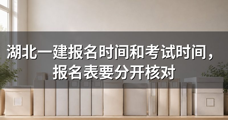 湖北一建报名时间和考试时间,报名表要分开核对