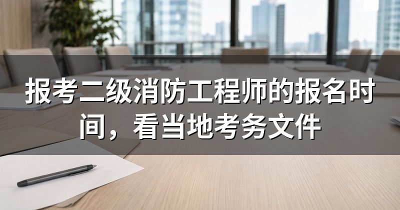 报考二级消防工程师的报名时间,看当地考务文件