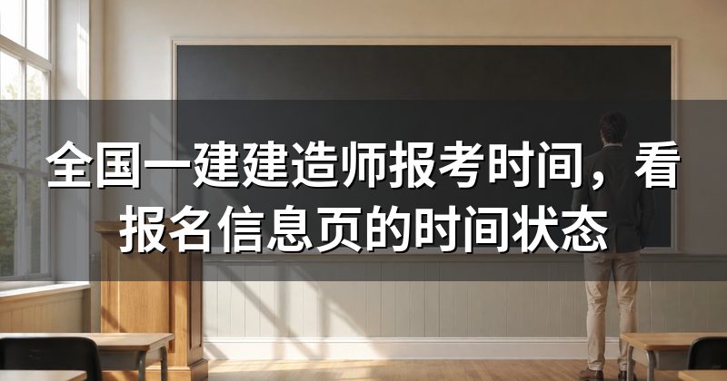 全国一建建造师报考时间，看报名信息页的时间状态
