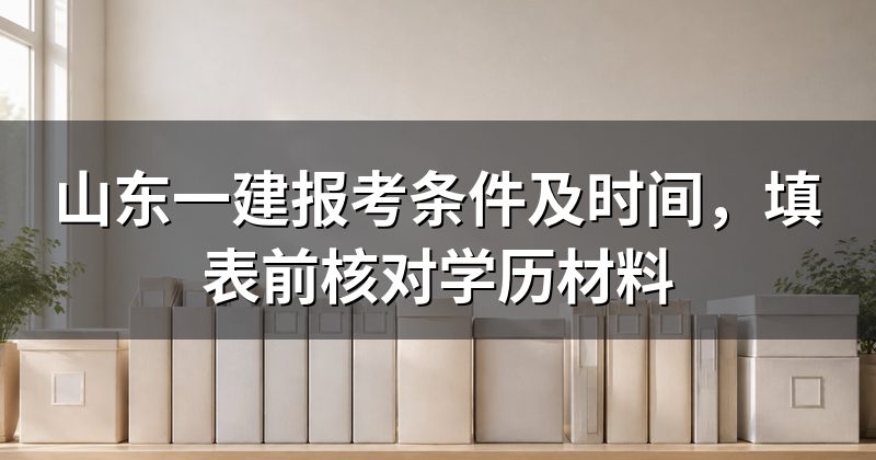 山东一建报考条件及时间,填表前核对学历材料