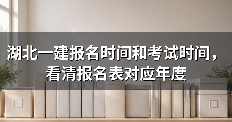 湖北一建报名时间和考试时间,看清报名表对应年度