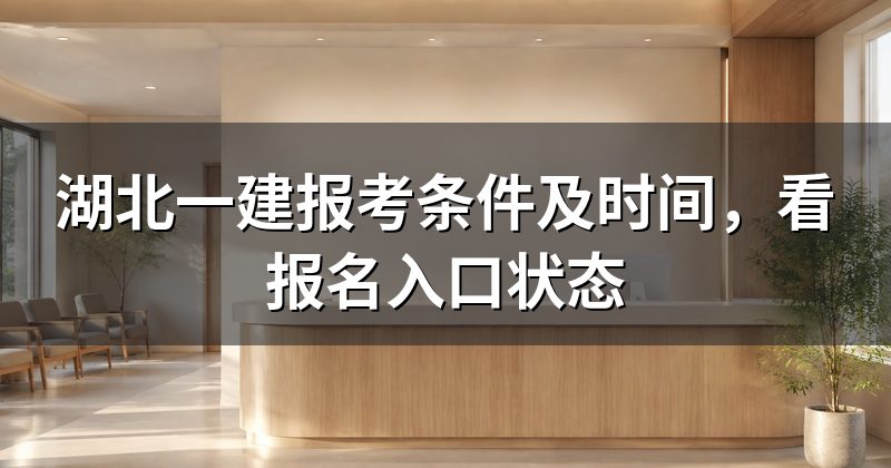 湖北一建报考条件及时间，看报名入口状态
