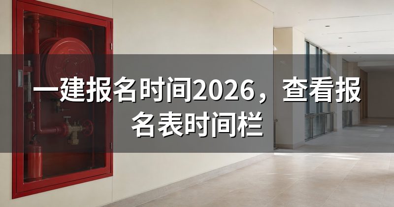 一建报名时间2026,查看报名表时间栏