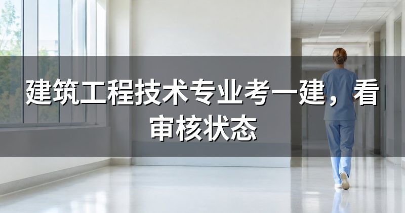 建筑工程技术专业考一建,看审核状态