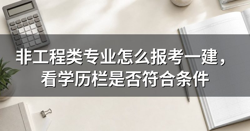 非工程类专业怎么报考一建,看学历栏是否符合条件