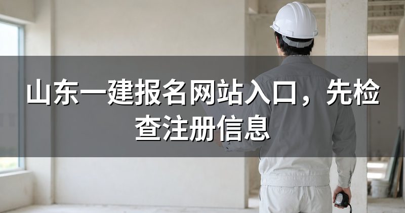 山东一建报名网站入口,先检查注册信息