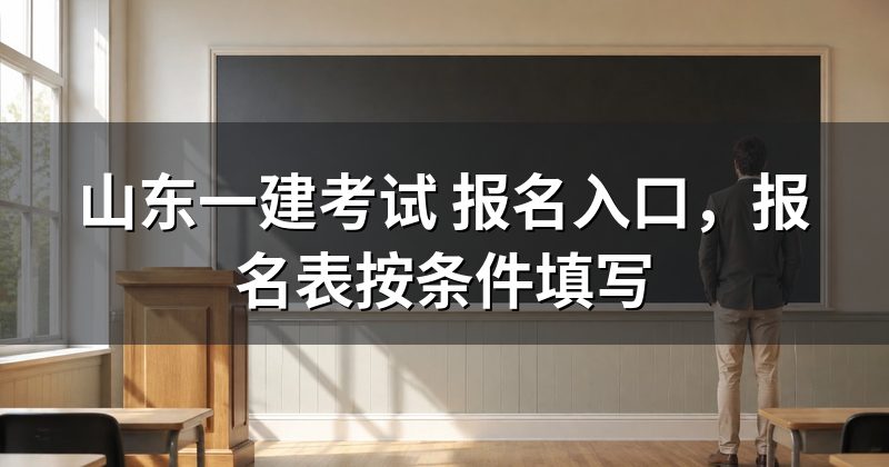 山东一建考试 报名入口,报名表按条件填写