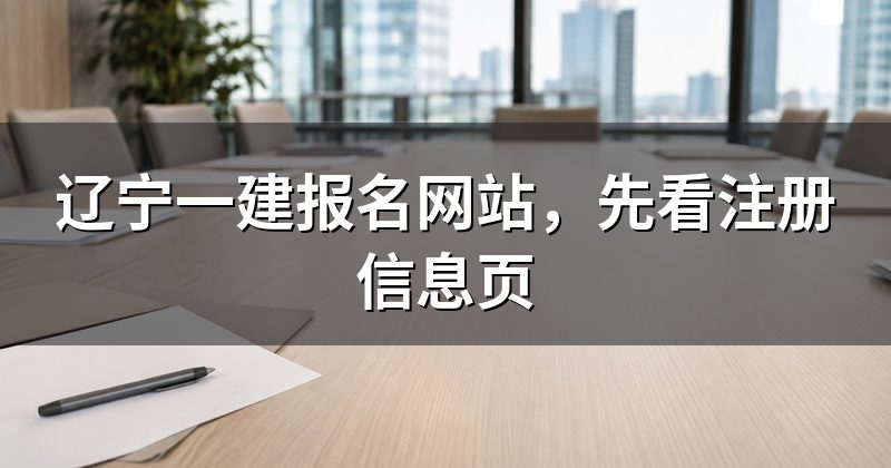 辽宁一建报名网站，先看注册信息页