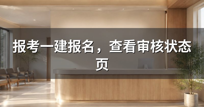 报考一建报名，查看审核状态页