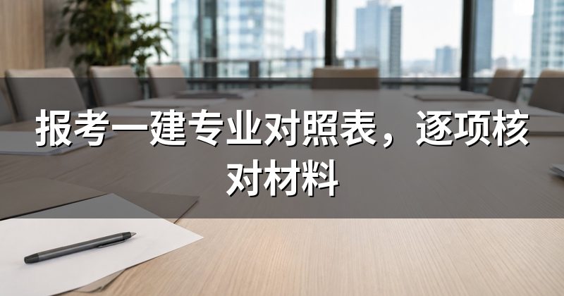 报考一建专业对照表,逐项核对材料